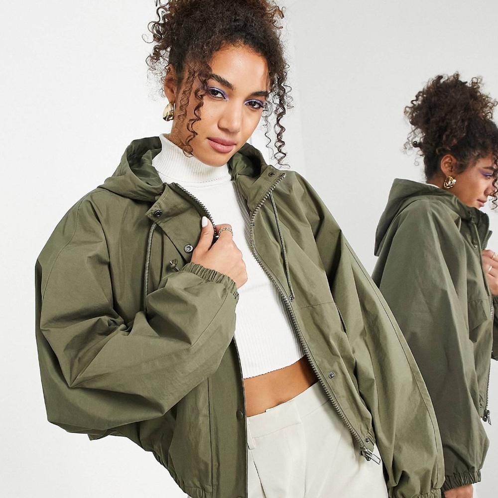 ASOS cropped hooded parka